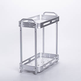 Двоярусна полиця для ванної алюмінієва настільна 34×16×35 см HP-46-4