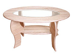Стіл журнальний зі склом Магнолія МДФ Пехотін