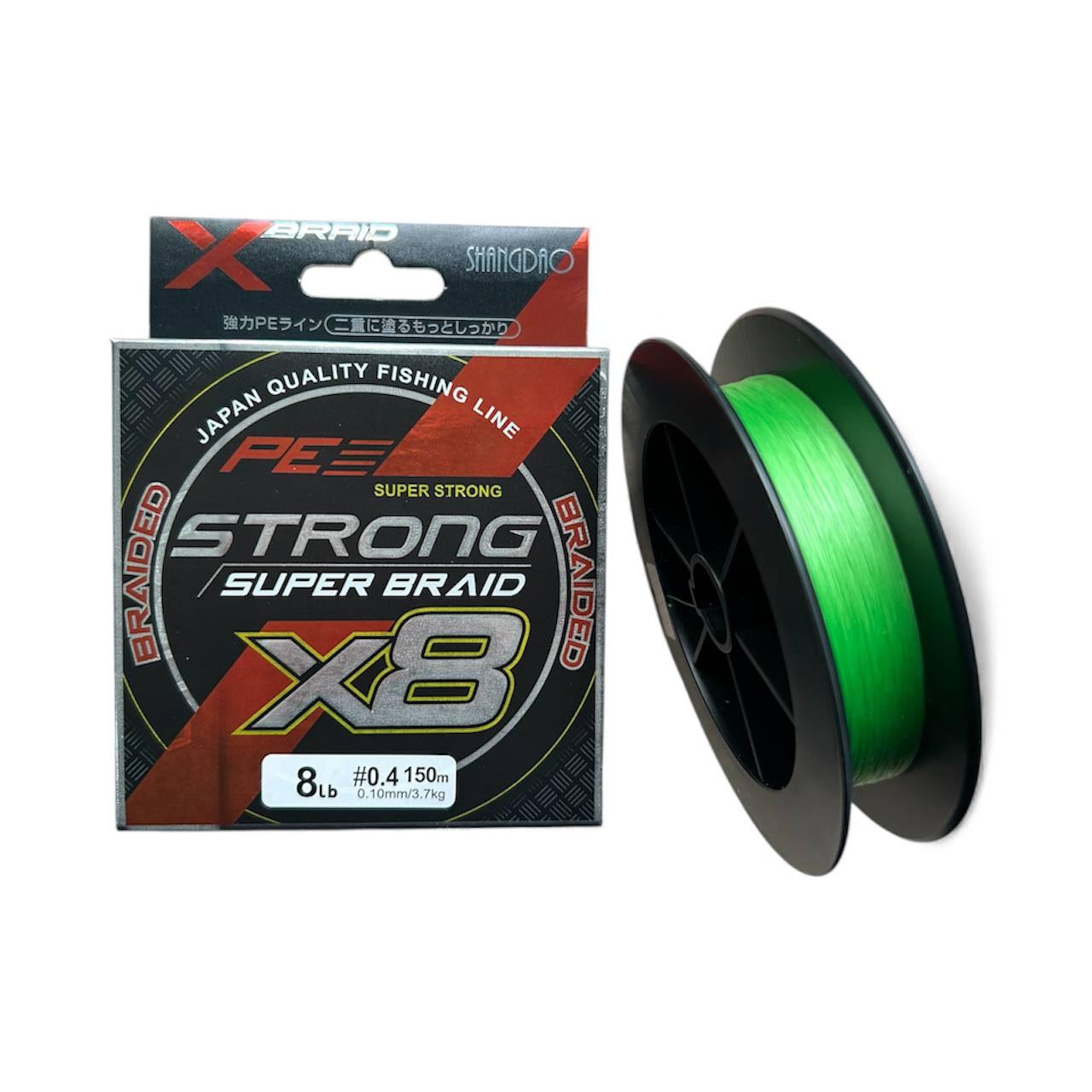 Шнур рибальський  Strong Super Braid PE X8 8-ми жильные #0.4 150m 0.10mm 3,7kg, фото 1