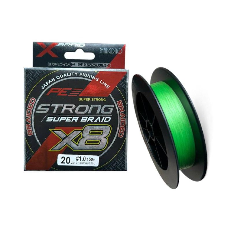 Шнур рибальський Strong Super Braid PE X8 8-ми жильные #0.8 150m 0.14mm 6.9kg, фото 1