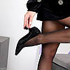 Блискучі чорні туфлі човники у стразах до свят, фото 9