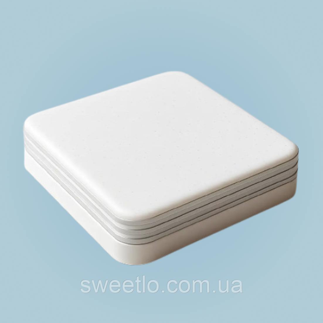 Світильник світлодіодний 36Вт 23*23см 5000K BIOM BYS-02-36-5 білий накладний квадратний безрамочний, фото 1