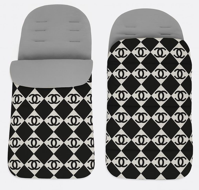 Теплий конверт на флісі Чорний з принтом Solve для коляски та санок 1000086, фото 1