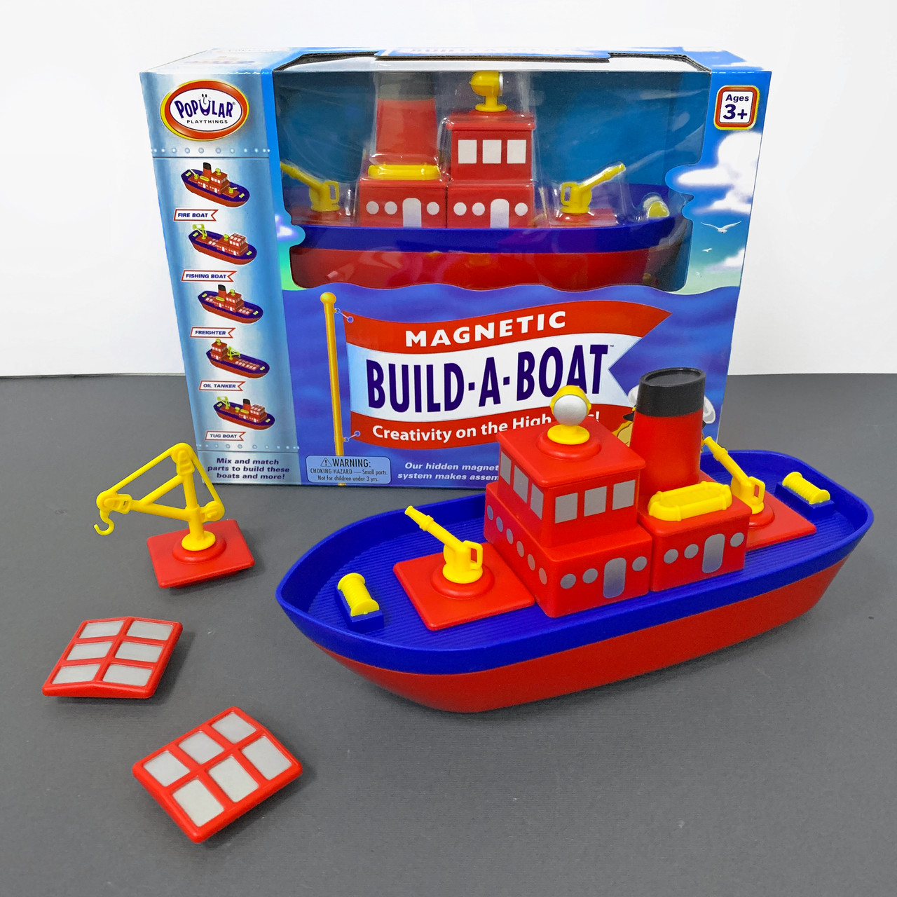 Магнітний конструктор-трансформер «Мій перший корабель» Popular Playthings, фото 1
