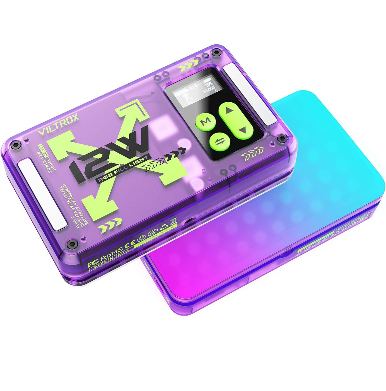 Viltrox RB-V12 12W Smart портативне магнітне RGB відеосвітло з керуванням через телефон