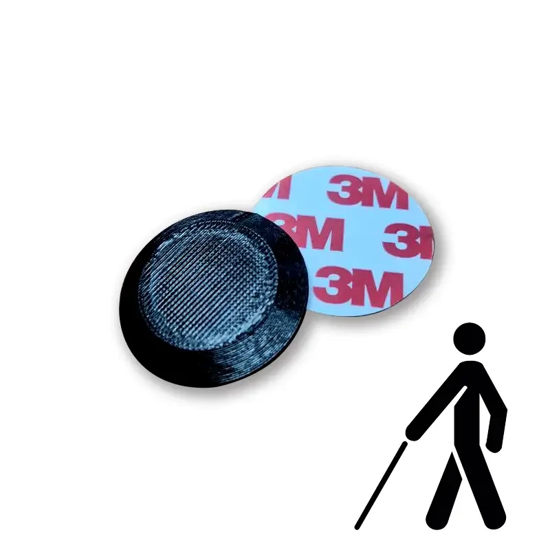 Тактильний індикатор "КОНУС" d33 мм (Чорний) (ПЛА)