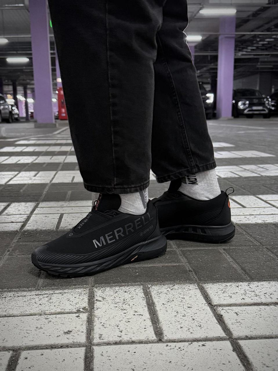 Чоловічі термо кросівки Merrell Agility Peak 5 чорні водонепроникні з Gore-Tex для зими, фото 1