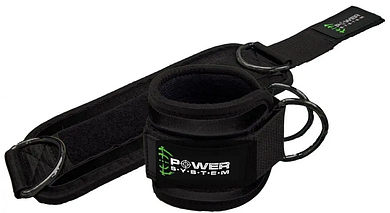 Манжети Power System PS-3460 Ankle Strap Gym Guy для силової тяги на гомілку пара чорний