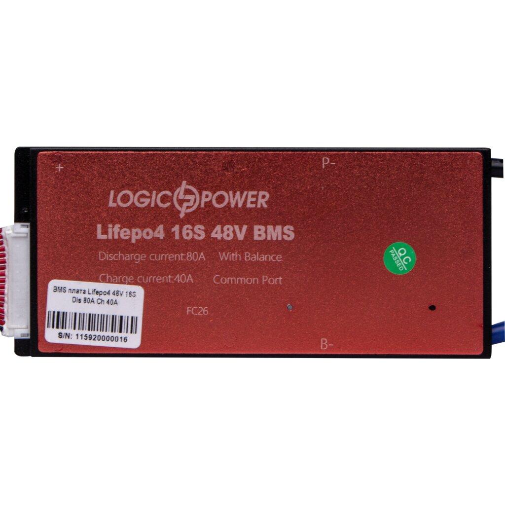 BMS плата LiFePO4 48V 16S Dis 80A Ch 40A, фото 1