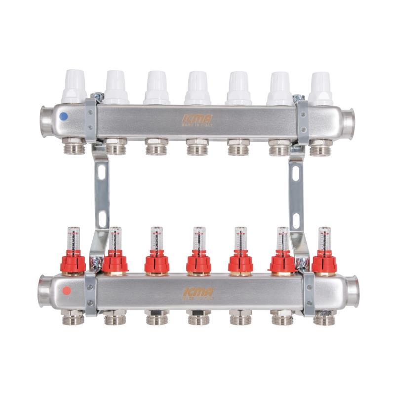 Колектор із витратами (нерж.) 3/4"х7 Icma № К073, фото 1