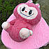 Подушка з пледом у формі іграшки Лабуба — рожевий плюш 55×30 см, фото 2