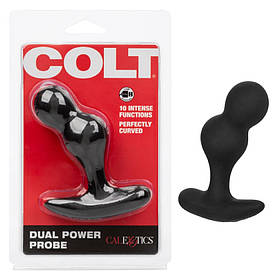 Анальний корок CalExotics COLT Dual Power Probe, з вібрацією, чорна, 7.5 х 3.2 см