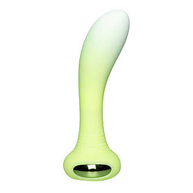 Універсальний вібратор з підсвіткою Every Night Toys для точки G або P, зелений, 14.2 х 3.3 см, 14.2 х 3.3 см