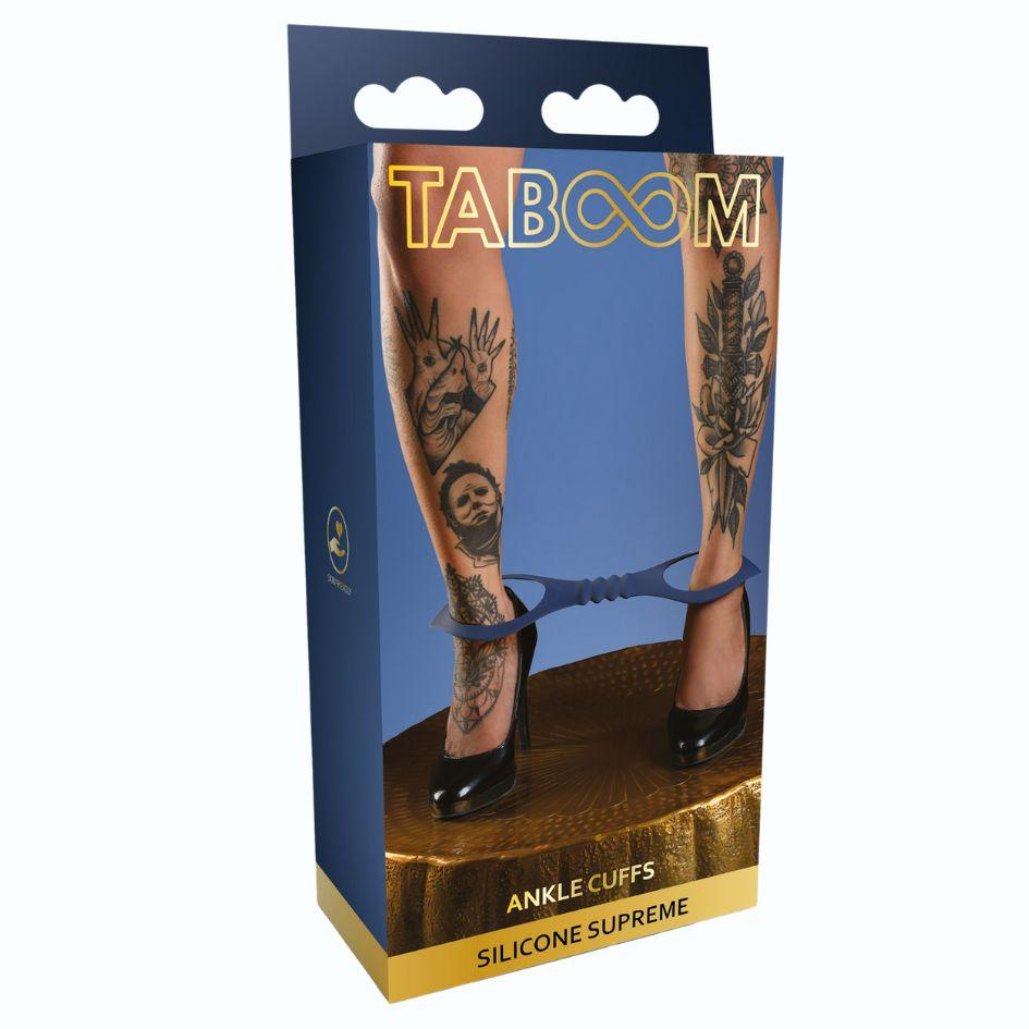 Поножи силіконові Taboom Silicone Supreme Ankle Cuffs без застібок, сині, 32 x 10.5 см, фото 1