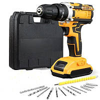 Акумуляторна дрель в чемодані 2 акумулятора XPRO Screwdriver Set 12В чорного кольору.