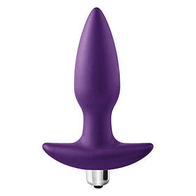 Анальна пробка Dreamtoys з вібропулею, фіолетова, 14 х 3.6 см