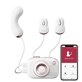 Стимулятор 5-в-1 для клітора, сосків і точки G BeYourLover Alberta у формі фотоапарата, білий