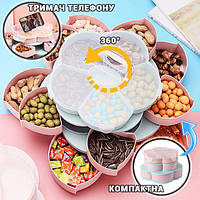 Органайзер для солодощів Flower Shape 3 ярусу з підставкою телефону XPRO WO-25 20 (MER-14826_277)