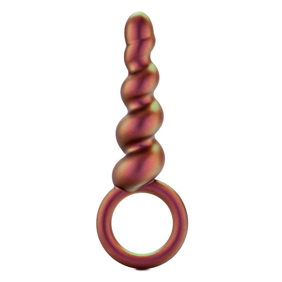 Анальна пробка Blush Matrix у формі спіралі, коричнева, 13.3 х 3.2 см, фото 1