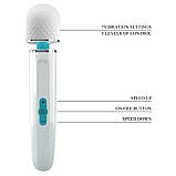 Вібратор-мікрофон Baile Aylins білий, 24 х 4.8 см, фото 9