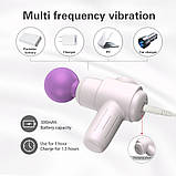 Мінімасажер Every Night Toys Candice як пістолет, біло-фіолетовий, 10.5 х 7.8 см, фото 3