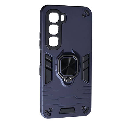 Чохол Antishock з кільцем-підставкою для Infinix Hot 60i Dark Blue, фото 1