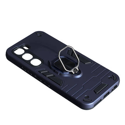 Чохол Antishock з кільцем-підставкою для Infinix Hot 60 Pro Plus Dark Blue, фото 2