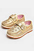 Мокасини дитячі для дівчинки золотистого кольору 208739T Безкоштовна доставка, фото 2