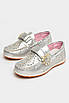 Мокасини дитячі для дівчинки сріблястого кольору 208764T Безкоштовна доставка, фото 2