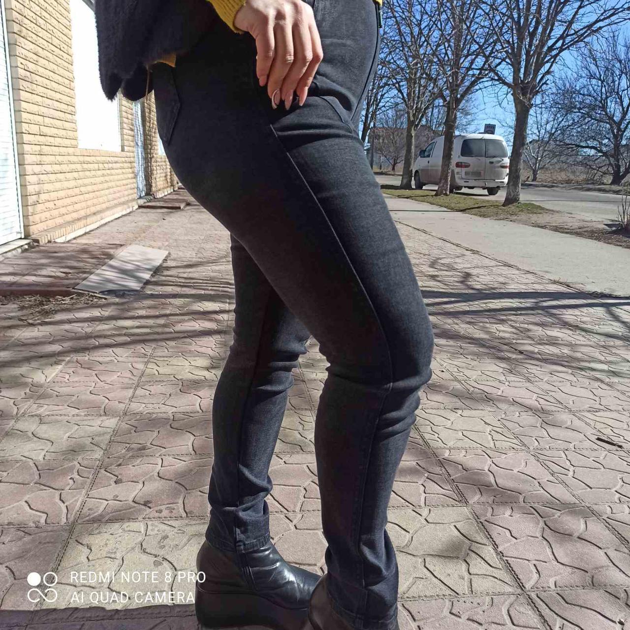 Теплі жіночі джегінси з начосом "ЗОЛОТО" Art: 986-4 Чорні, фото 1