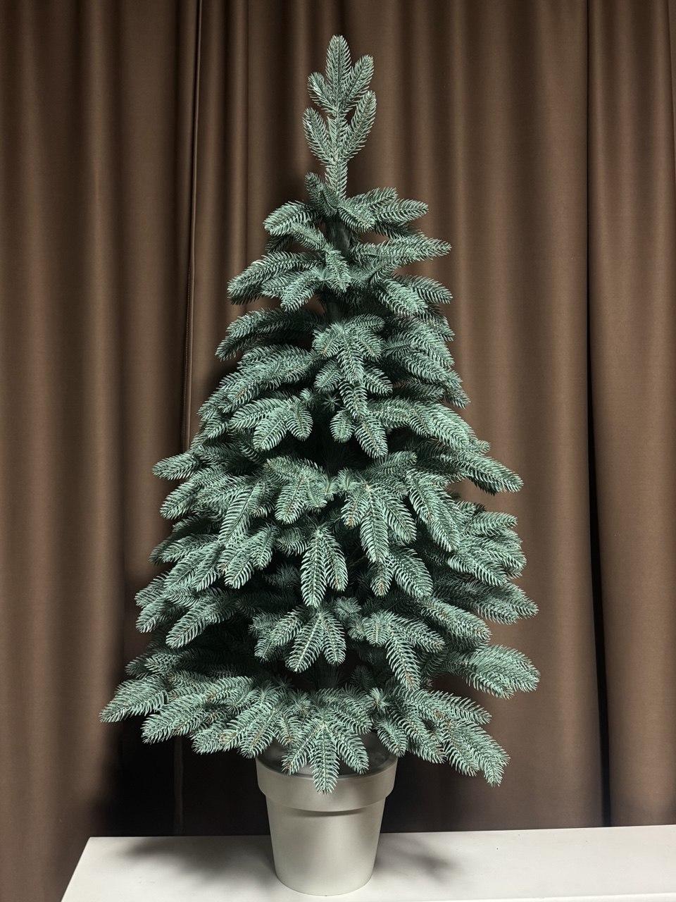 Преміум Лита в Горщику Блакитна ялинка штучна 70 см, фото 1