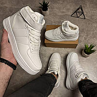 Зимові високі білі кросівки із ремішком 44