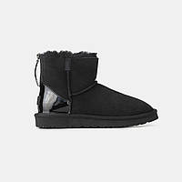 UGG MINI BLACK ZIP LACQUER SALE 39