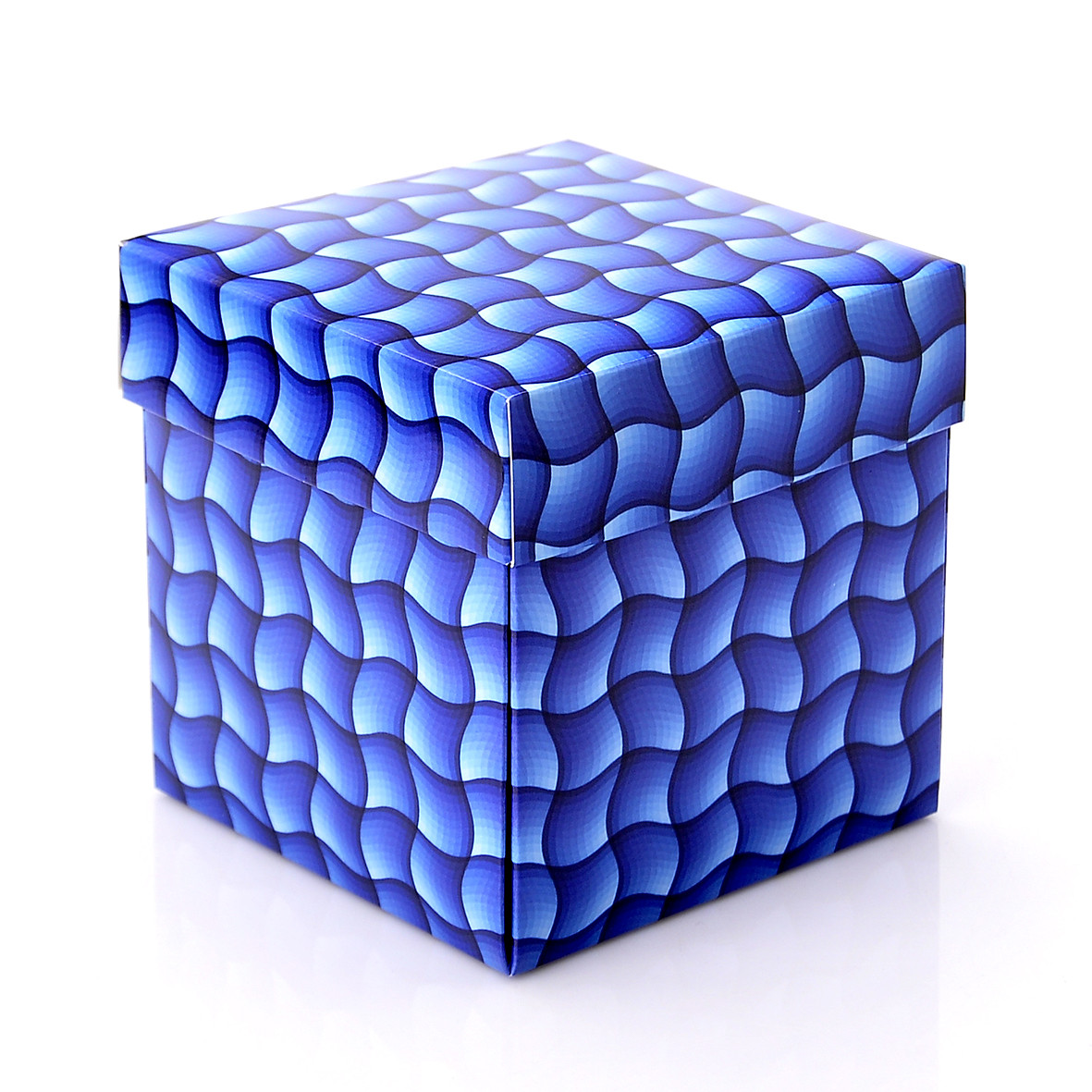 Упаковка для чашок 330 мл з картону з кришкою (синій)