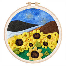 Набір для валяння на п'яльцях "Соняхе поле" NoW404, 20*20 см