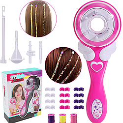 Машинка для заплітання кіс з пряжею від 2 батарейок AA, Hair Machine / Апарат для заплітання кісок / Плетильна машинка для волосся