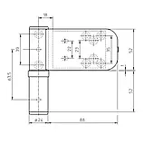 Петля дверна Simonswerk Siku 3D K 3035 120 кг 15-19 мм коричнева, фото 3