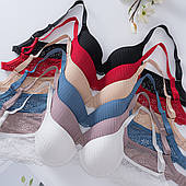 Бюстгальтер в рубчик з мереживною спинкою, В-ка