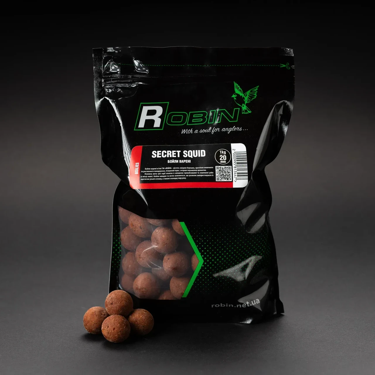 Бойли варені Robin Secret Squid 24mm 1kg, фото 1
