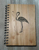 Дерев'яний блокнот ФЛАМІНГО тонований