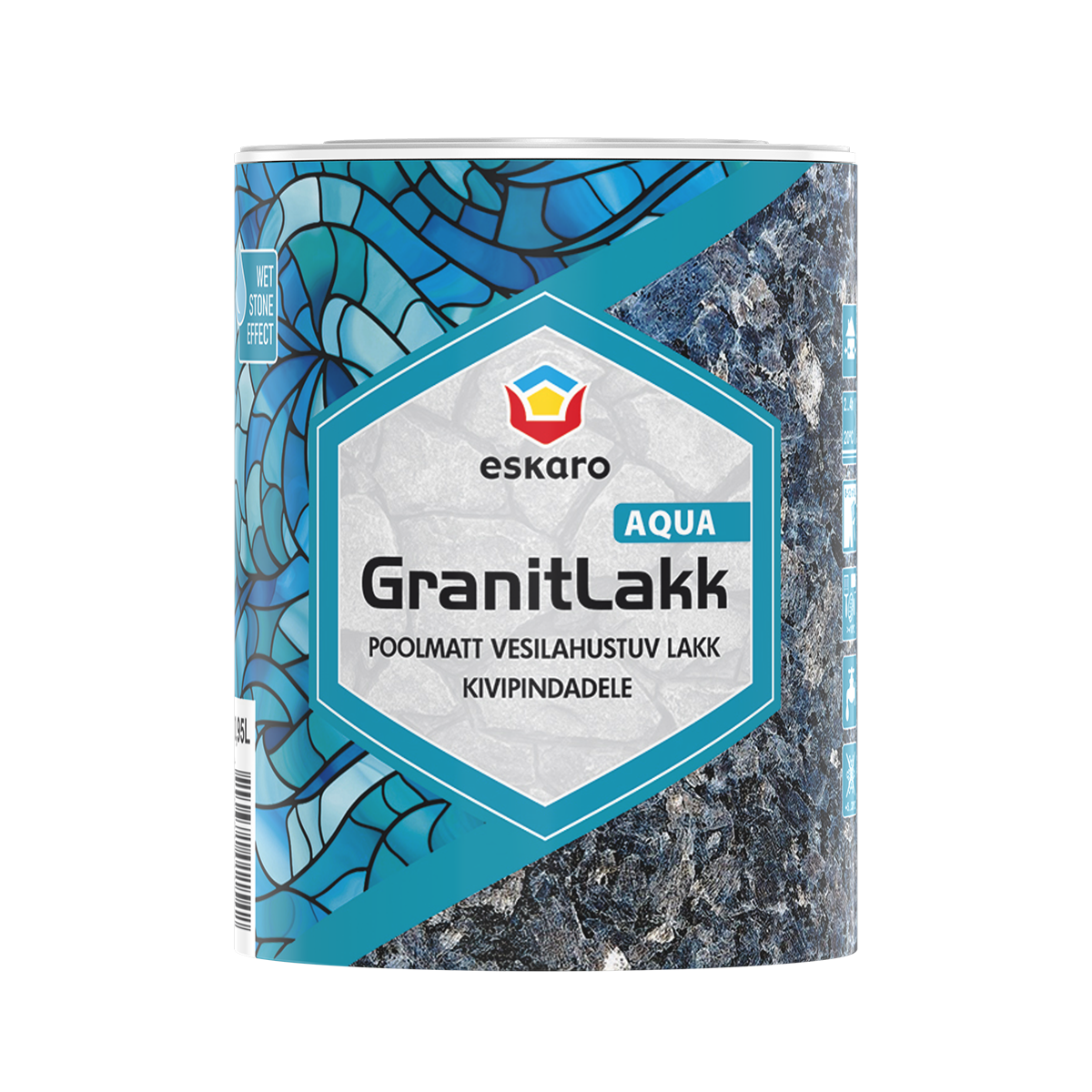 Лак для каменю Granit Lakk Aqua Eskaro напівматовий 0.95л