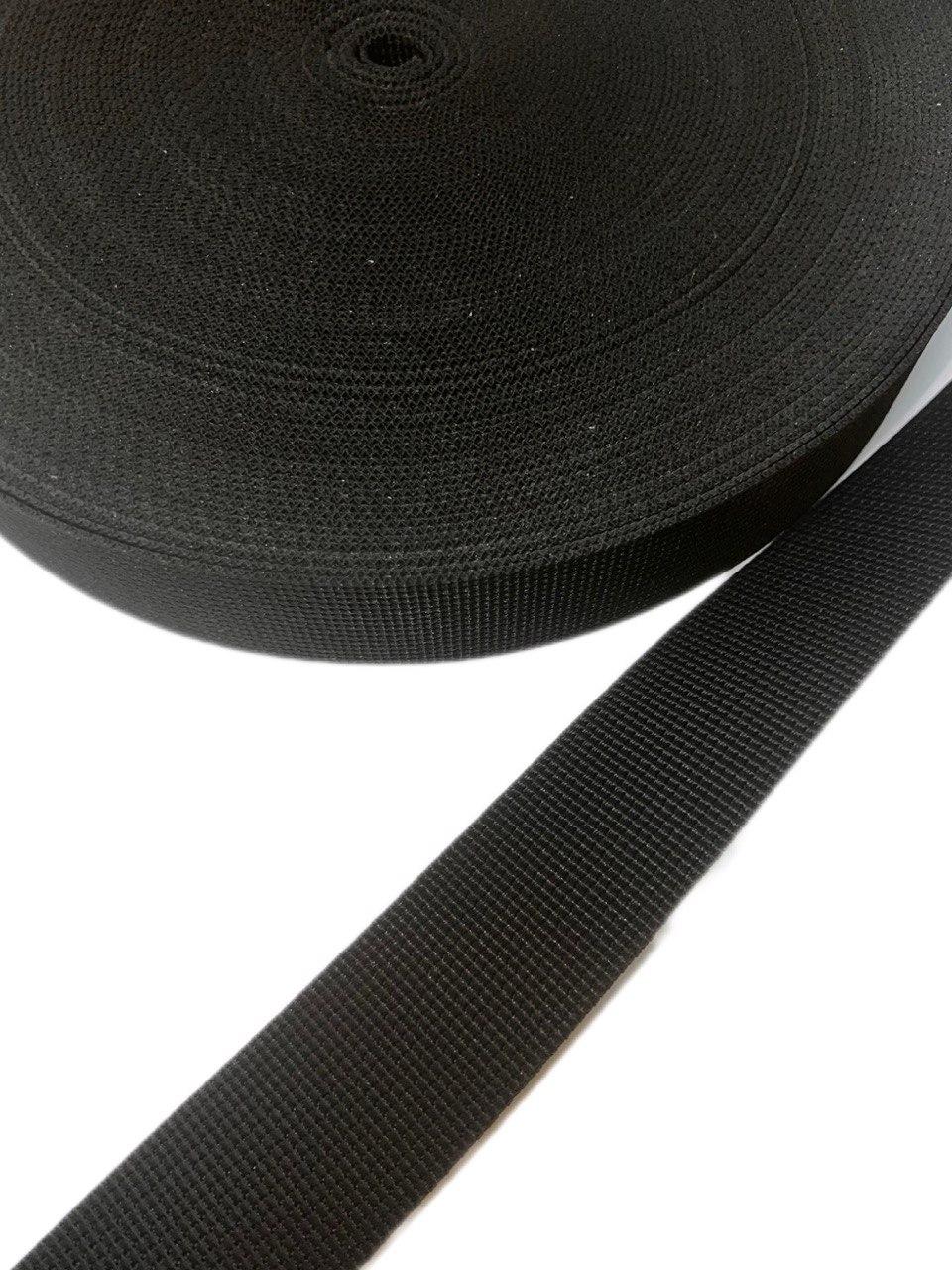 Стропа поліпропіленова 38мм чорна, фото 1