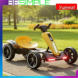 УЦІНКА! Був у використані, колеса трохи стерті Дитячий електрокарт 5км/год, до 50кг, 85х56х51см, Bambi M6277 EBR-3