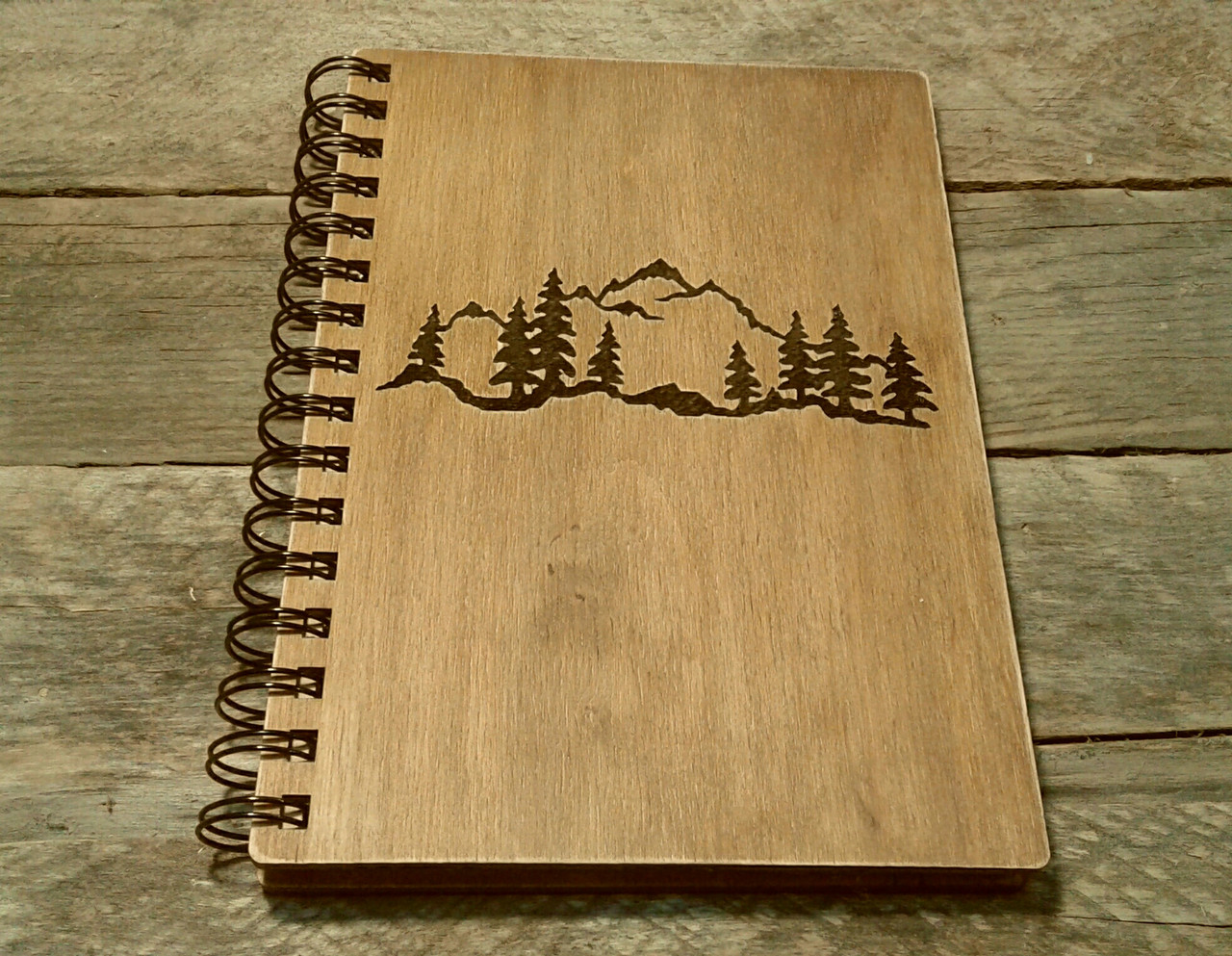 Дерев'яний блокнот ГОРИ 3 тонований, фото 1