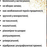 Глітер класичний Hexagon Holographic Преміум, сріблястий, крапка, колір СА 3110, розмір 1/64 (0.4мм), 1кг, фото 3