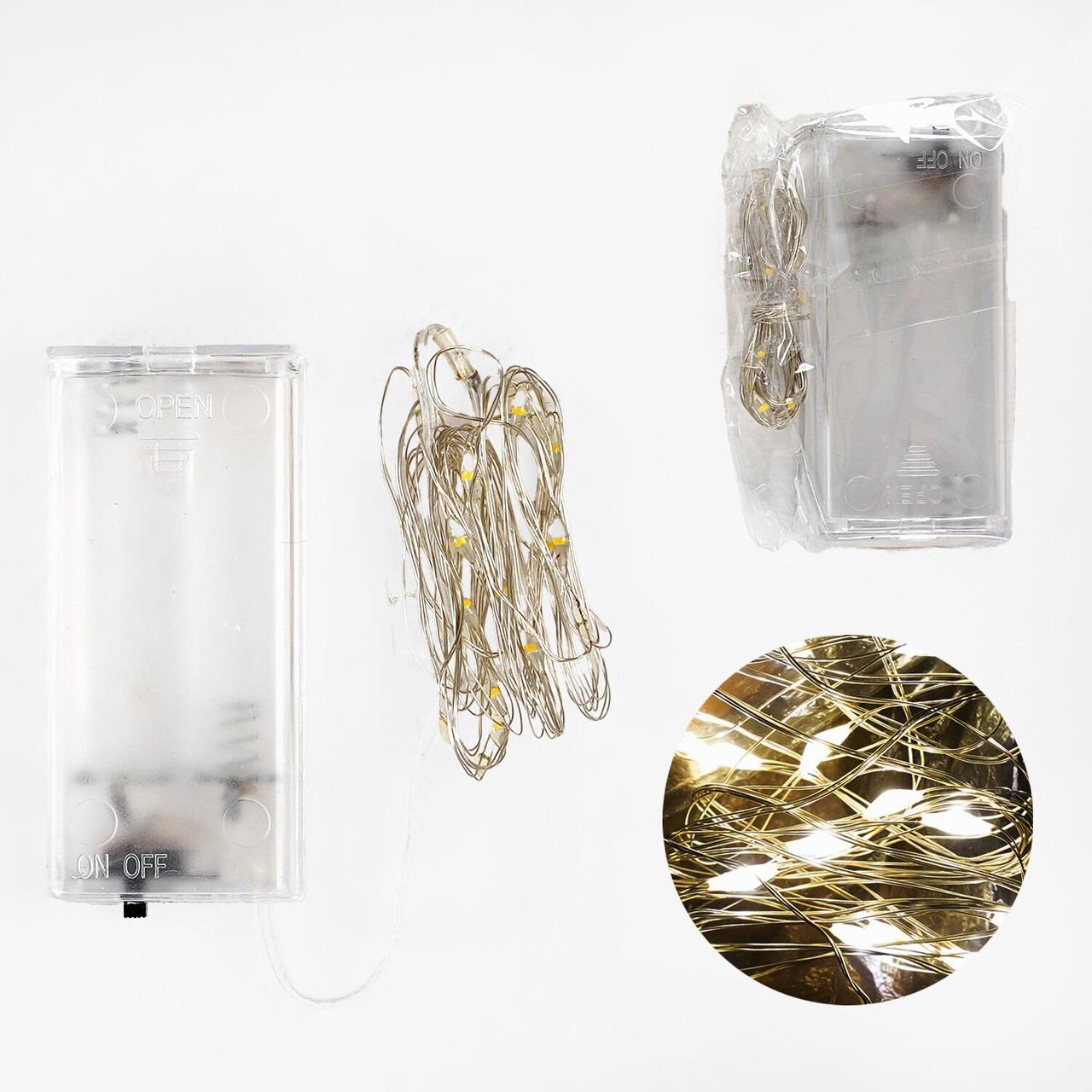 Гірлянда D 36020 (1000) 1.9 метри, світлодіодна, жовте світло, фото 1