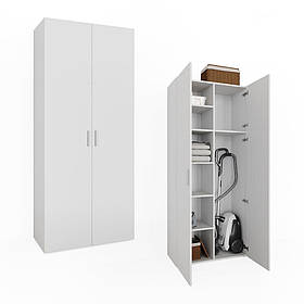 Шафа пенал універсальна закрита, сучасна шафа на 8 відділень з ручками