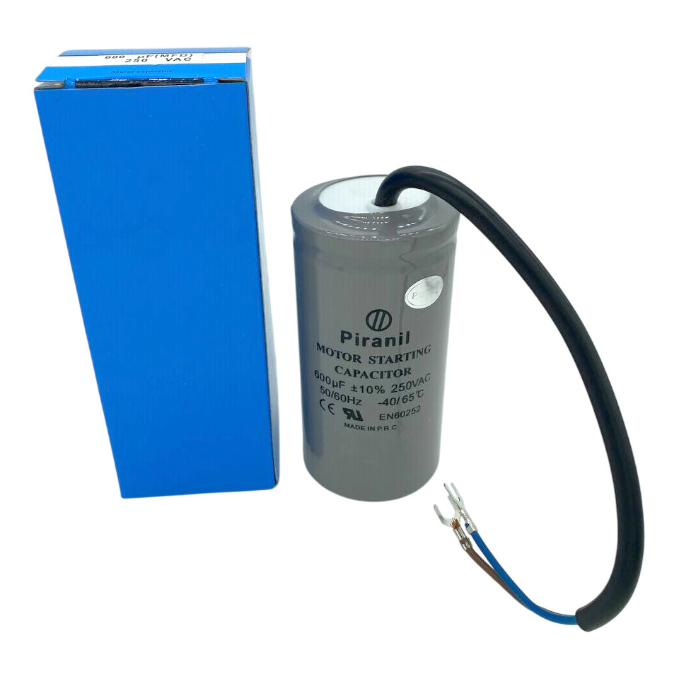 Конденсатор пусковий 600 мкФ 250 V Piranil — для двигунів, компресорів, насосів