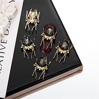 Шарми (фігурки) для нігтів H-1329 Павук 11х18.5 мм (1 шт) золотисто-чорні