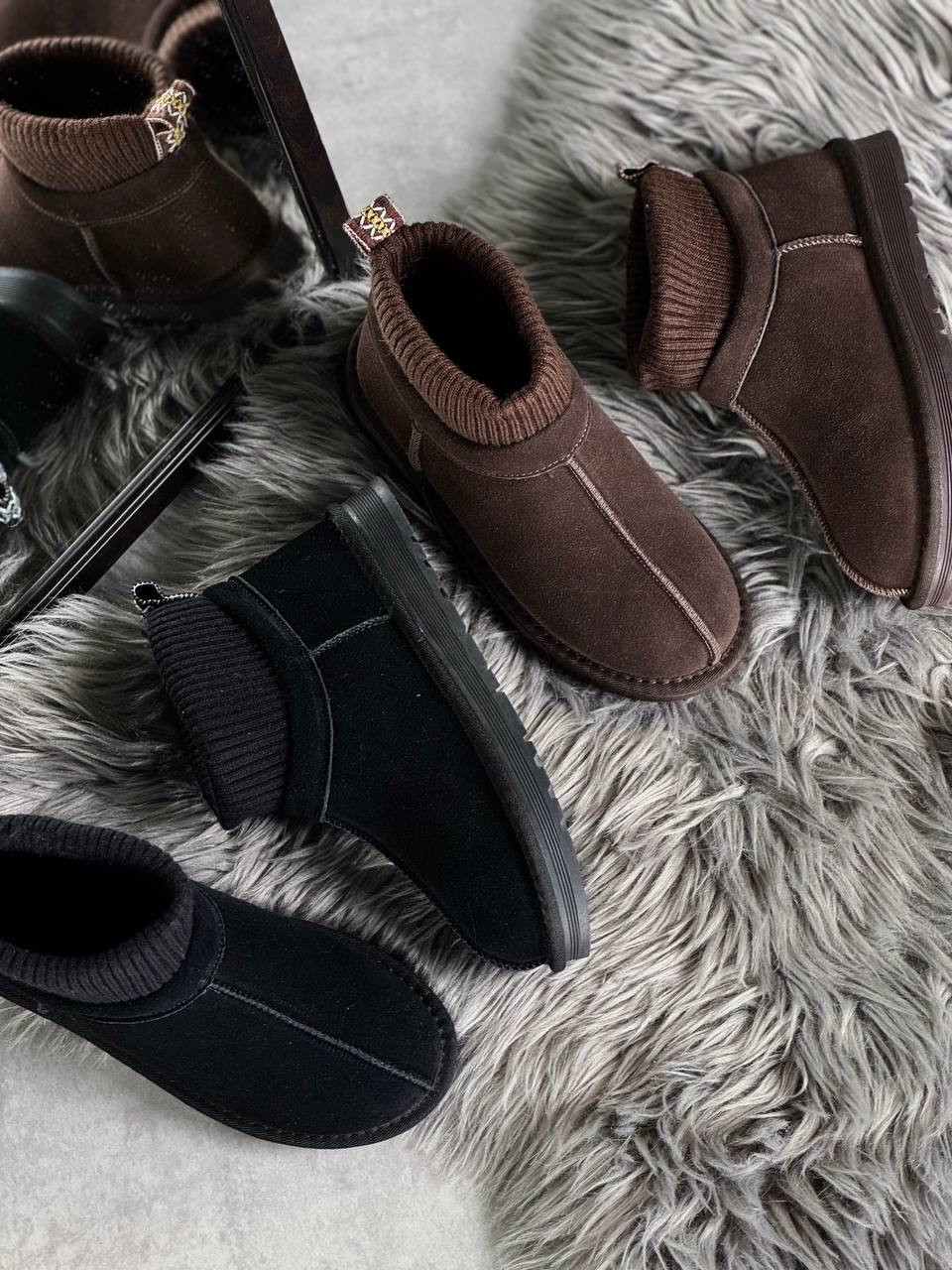 Жіночі ряди уггі, жіночі уги автоледі, коричневі уги жіночі, жіночі уги на високій підошві, фото 1